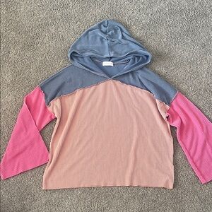 Lovely Melody Pink and Blue wide arm Hoodie